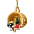 thumbnail image 2 of Adorno colgante de perro de Navidad perfecl acrílico lindo decoración para bolsa Estilo B, 2 of 7
