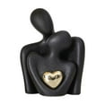 thumbnail image 1 of Couple Hugging Figurine Ceramic Couple Statue Abstract Modern Sculpture Love A3, 1 of 6
