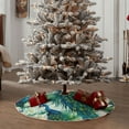 thumbnail image 4 of Sikiie Peacock And Flowers Nativity Christmas Tree Skirt, Jesus Christian Winter Holiday Tree Mat Decoration(30-48IN)36", 4 of 6