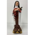 thumbnail image 1 of St. Theresa Holding Roses And Crucifix Figurine, 1 of 1