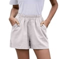 thumbnail image 2 of Kelon Women's Casual Pants, Women Casual Summer Shorts Elastic High Waisted Short Pants with Pockets Casual Loose Pant Summer Outfits, M, 2 of 4