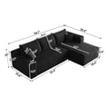 thumbnail image 3 of VEPXXP 96" Oversized Boneless L-Shaped Cloud Sectional Sofa, Plush Corduroy Deep Seat Modular Couch for Living Room, No Assembly, Black, 3 of 9
