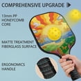 thumbnail image 2 of Pickleball Paddles Set Of 2, Fiberglass Surface, Vintage Floral Print, 4 Balls & Bag, 2 of 5