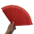 thumbnail image 5 of Apooke Spanish Wood Foldings Fan Solid Color Plain Modern Classical Vintage Wooden Hand Fan for Dance Perfornamnces Party Gift, 5 of 13