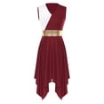 thumbnail image 3 of Aislor Robe de Danse Liturgique de Louange pour Femmes à Blocs de Couleur, Culte, Coupe Ample, Robe d'Église, Vêtement de Louange, Bourgogne m, 3 of 7