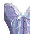 thumbnail image 5 of Dewadbow Women Lace Corsets Brocade Waist Brocade Overbust Lingerie Bustier, 5 of 6