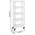 thumbnail image 3 of 5-tier Kitchen Trolley White 16.5"x11.4"x50.4" Iron And Abs, 3 of 5