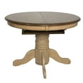 thumbnail image 3 of Sunset Trading Brook 42" Round Extendable Butterfly Wood Dining Table in Cream, 3 of 5