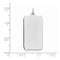 thumbnail image 5 of 925 Sterling Silver Rhodium-plate Engraveable Rectangle Polish Front, Satin Back Disc Charm Pendant, 5 of 5