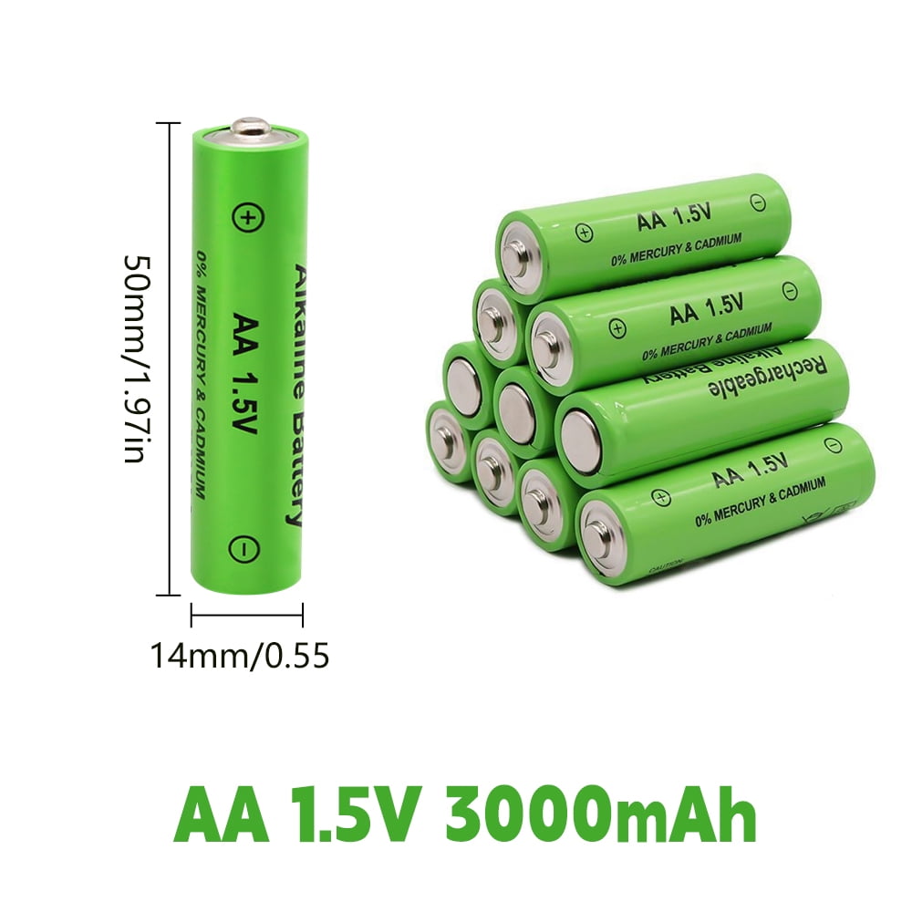 Duracell 66153 Battery, 2000 mAh, AA Battery, Nickel-Meta