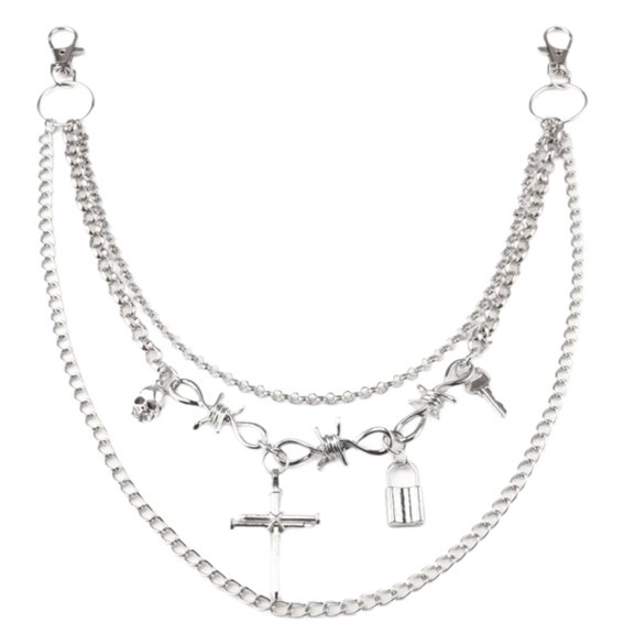 Punk Side Chain Trendsetting Alloy Pant Chain Layered Body Chain Trousers Street Clothing Accessories