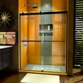 thumbnail image 2 of DreamLine Sapphire 56-60 in. W x 76 in. H Semi-Frameless Bypass Shower Door in Satin Black, 2 of 9