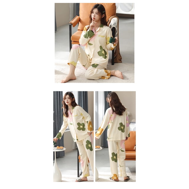 REDHOTYPE Pyjamas pour Femmes Ensemble Manches Longues Sleepwear Lounge Chemise de Nuit