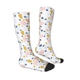 thumbnail image 3 of Daiia Sports Socks Geometric Spots Printed Novelty Crew Socks for Men Women Knee High Socks Cotton Socks Soft & Breathable Support Unisex Socks, 3 of 9