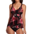 thumbnail image 2 of Women's Flowy Tankini Top with Boyshorts Tummy Control Set S-XXL, 2 of 8