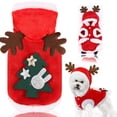 thumbnail image 1 of Traje de Navidad para Perros | Camiseta de terciopelo cálido para mascotas | Disfraz festivo de invierno | Material de paño facial suave | Lavable y cómodo | Cuidado fácil | Múltiples tallas XS-XXL, 1 of 1