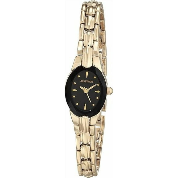 Armitron Oval Faceted Crystal Gold-Tone Ladies Watch