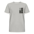 thumbnail image 4 of VgaVtl Teeshirts for Men Short Sleeve American Flag Big and Tall Fourth of July Mens Shirts Summer Gray Vacation Retro Shirts, 4 of 5
