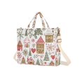thumbnail image 7 of FORMRS Womens Corduroy Tote Bag Crossbody Shoulder Handbag with Pocket, Brown Nordic Christmas House, 7 of 7
