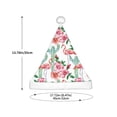 thumbnail image 3 of Fuzoiu Flamingo Flower Print Santa Hat Christmas Hat for kids,Santa Hats with Pompom, Unisex Xmas Holiday Hat for Christmas New Year Festive Party Supplies, 3 of 6
