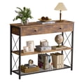 thumbnail image 1 of Credenza de Madera y Metal con 3 Niveles y 1 Cajón - Color Marrón, 1 of 9