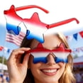 thumbnail image 4 of Patriotic Sunglasses, Red White Blue Star Heart Shaped Rimless Gradient Sunglasses, 4th of July Memorial Day Party Favors, Fun Novelty Sunglasses for Indoor Outdoor Patriotic Holiday Party Supplies, 4 of 6