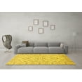 thumbnail image 3 of Ahgly Company Indoor Square Medallion Yellow Traditional Area Rugs, 8' Square, 3 of 4