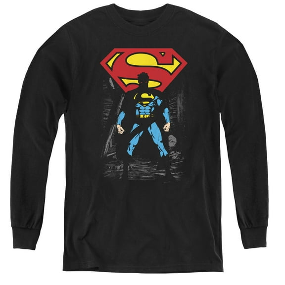 Superman - Dark Alley - Youth Long Sleeve Shirt - Large