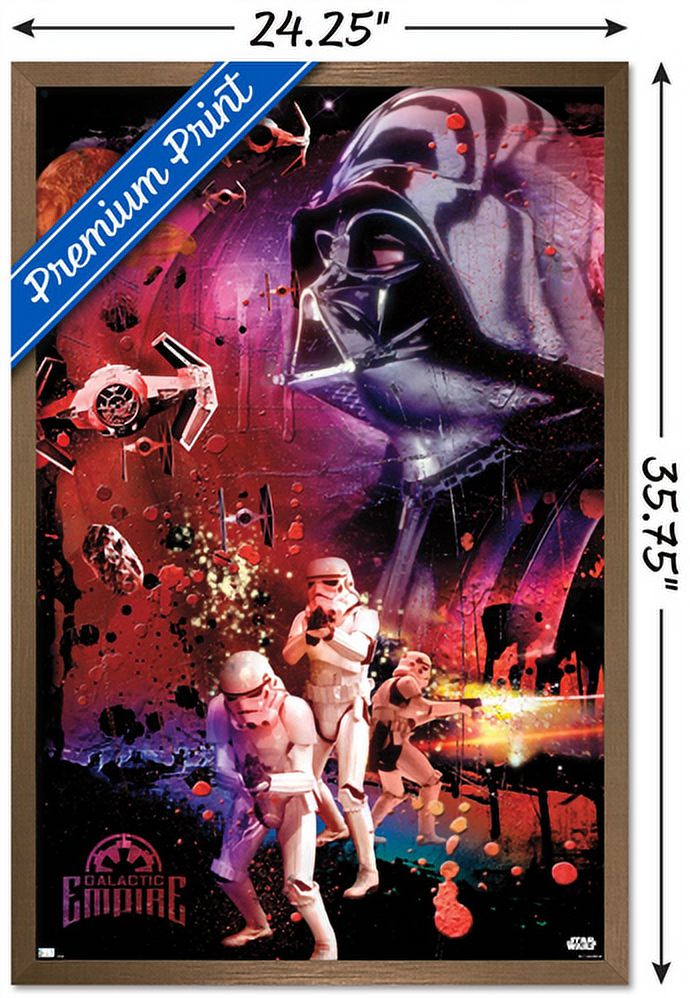 Star Wars: Empire Strikes Back - Empire Wall Poster, 22.375" x 34", Framed