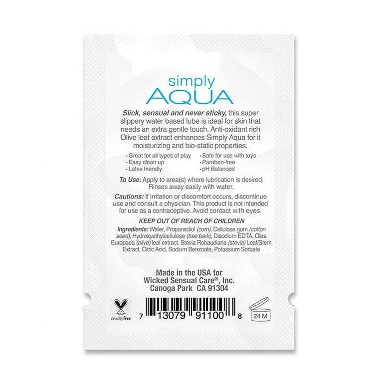 Wicked Sensual Care Simply Aqua Water Based Lubricant - 2.3 oz - Walmart.com Wicked Sensual Care Simply Aqua Water Based Lubricant - 2.3 oz - Walmart.com