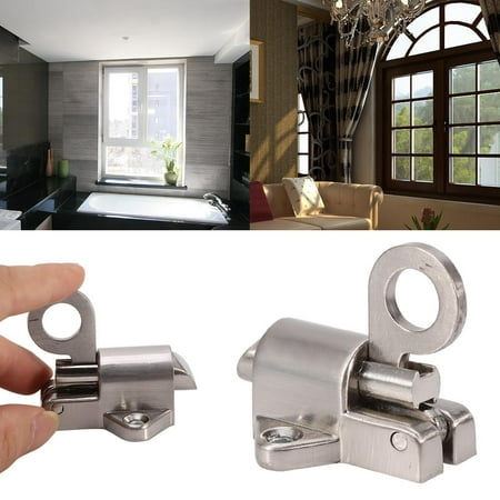 Latch Lock,Ymiko Window Gate Security Pull Ring Spring Bounce Door Bolt Aluminum Latch (Best Aluminum Windows And Doors)