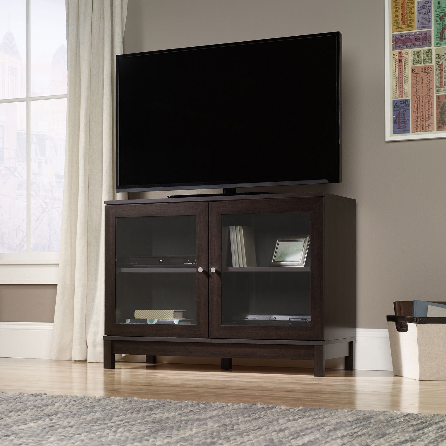Sauder® TV Stand, Cinnamon Cherry Finish, 416408