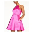 thumbnail image 3 of B DARLIN Womens Pink Sleeveless Mini Fit + Flare Party Dress Juniors Size: 9\10, 3 of 3