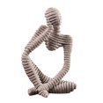 thumbnail image 1 of Estatua del pensador abstracto nórdico, estatuilla de resina, adornos de escritorio, arte Hecho A Mano, escultura artesanal, decoración del hogar y la Oficina, 1 of 1