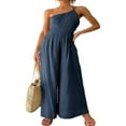 thumbnail image 1 of Combinaison Sans Manches à Épaules Dénudées pour Femmes Pantalon Large, 1 of 4
