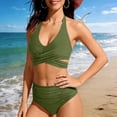thumbnail image 4 of Trajes de baño para mujer, conjuntos de bikini modestos de cintura alta, lindos trajes de baño de 2 piezas, tankini, traje de baño de poliéster para mujer., 4 of 7