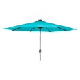 thumbnail image 1 of Trademark Innovations Deluxe Solar Powered LED Lighted Patio Umbrella, 9', Peacock Blue, 1 of 1