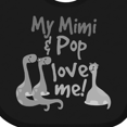 thumbnail image 4 of Inktastic Mimi and Pop Love Me Grandson Dinosaur Boys Baby Bib, 4 of 4