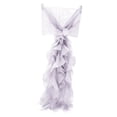 thumbnail image 3 of GUOOL Chiffon Hoods With Ruffles Decor Chair Cover for Events Gray, 3 of 9