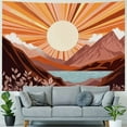 thumbnail image 4 of Shiartex  Boho Sun Mountain Tapestry Vintage 70s Abstract Rainbow Sunset Sunrise Tapestries for Bedroom Retro Art Sunshine Classroom Tapestry Wall Hanging for Living Room Dorm 40x30inch, 4 of 6
