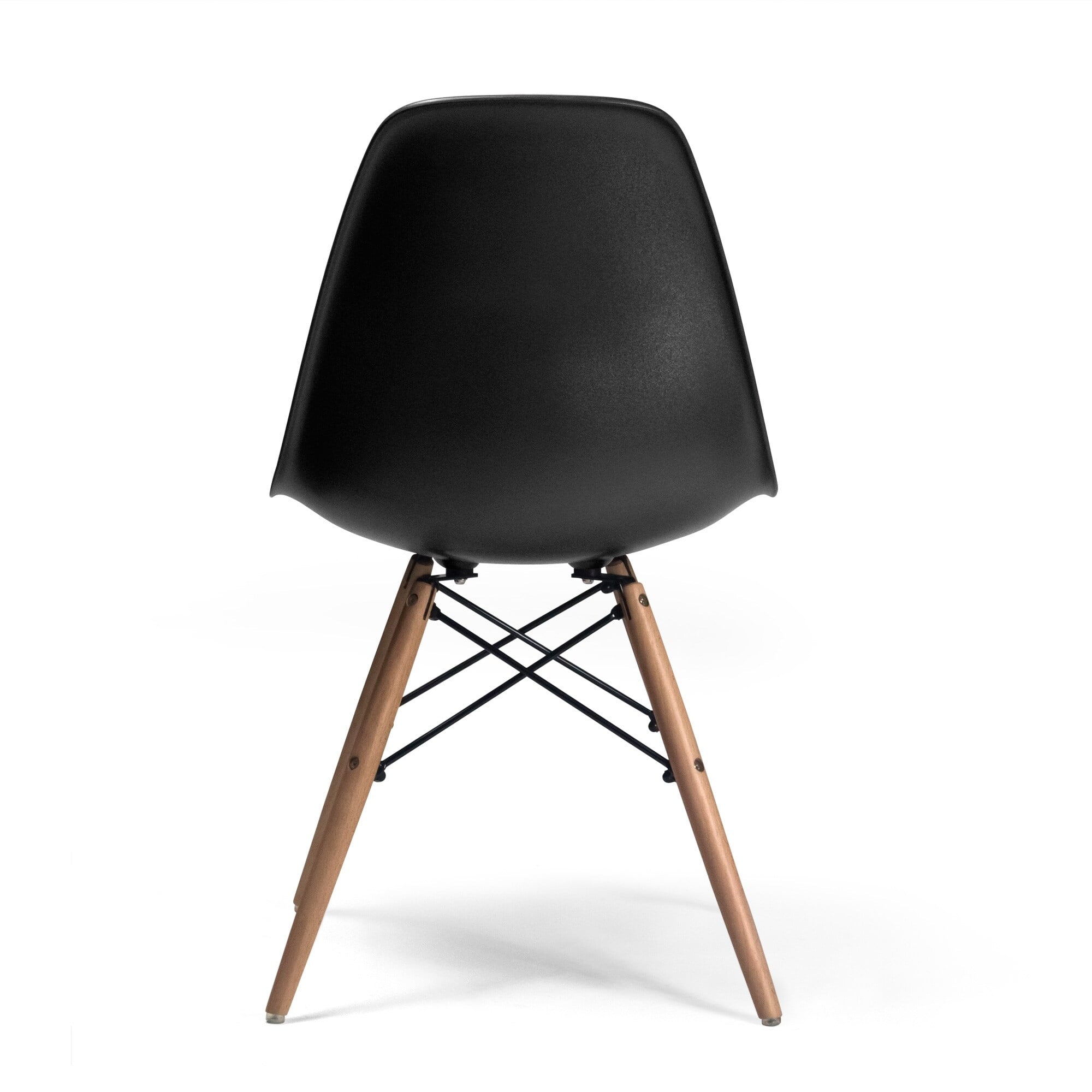 Paris-2 Side Chairs with Natural Legs (Set of 2) Black