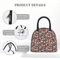 thumbnail image 4 of Fotbe rock record music Skull Bolsa de Almuerzo con Estampado, Lonchera Aislada, Contenedor de Comida Reutilizable Tipo Cooler a Prueba de Fugas, 4 of 6