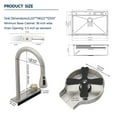 thumbnail image 4 of Logmey Stainless Steel Workstation Kitchen Sink 33x22 Drop In Topmount Kitchen Sink Watetfall Sink with Faucet Combo, Cup Washer, Gift, 4 of 11
