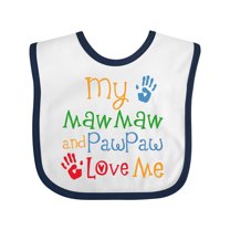 Inktastic Mawmaw and Pawpaw Love Me Boys or Girls Baby Bib