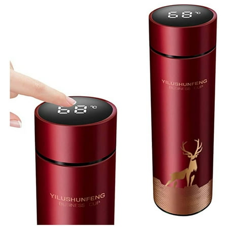 

HMPEAIIY Mug with Spoon in Handle Christmas Stacking Mugs Set with Stand 500ML Thermosflasche Intelligente Temperaturanzeige Flasche Smart Coffee Cup