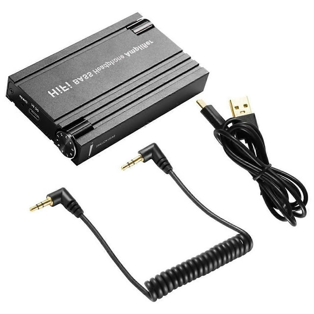 HiFi BASS Headphone Amplifier 16-600Ω Earphone Amp Rechargeable 3.5mm AUX Input Output with Volume C