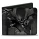 thumbnail image 1 of Cartera plegable de PU con hebilla para hombre, color negro y gris, 4.0" x 3.5", 1 of 5