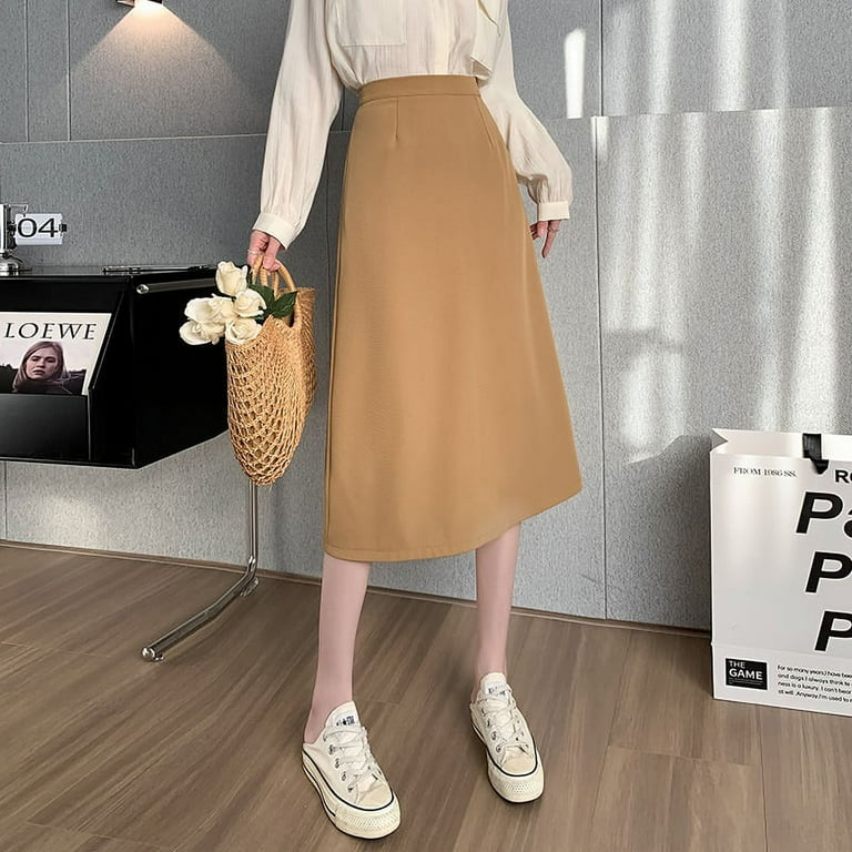 Midi skirt korean style discount