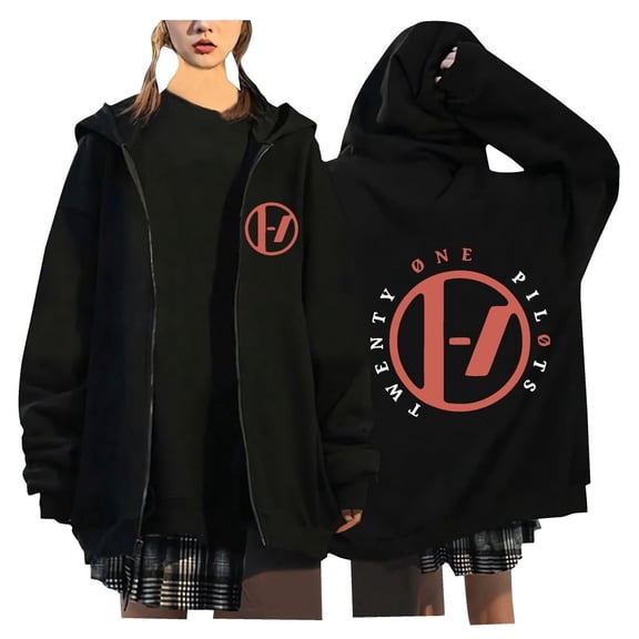 ZHENGLINI Unisex Graphic Zip Up Hoodie Casual Oversized Hooded Sweatshirt with Pockets