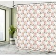 thumbnail image 4 of Ambesonne Oriental Shower Curtain, Blooming Flourishes Print, 69"Wx84"L, Grey Peach and Salmon, 4 of 4
